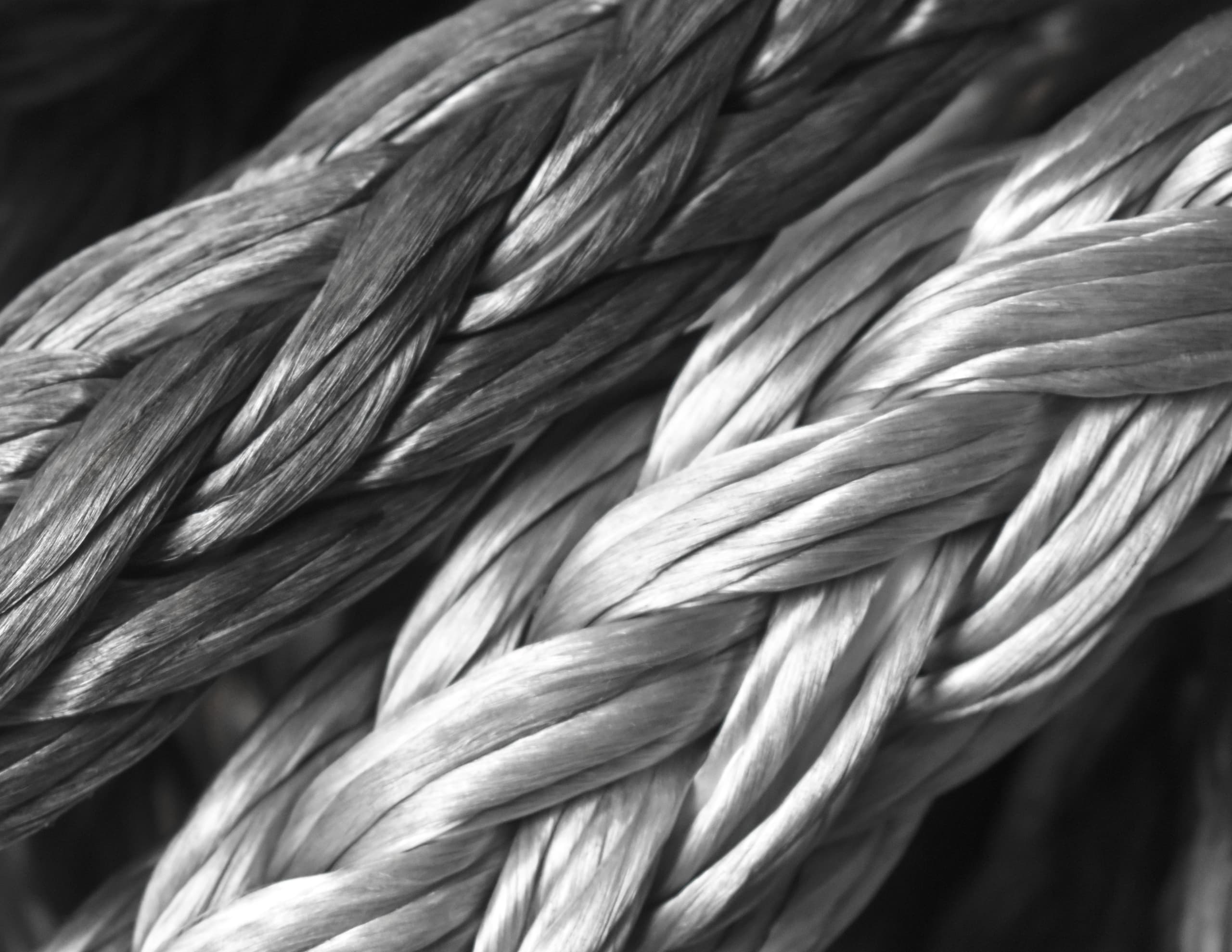 Close up of Dyneema rope