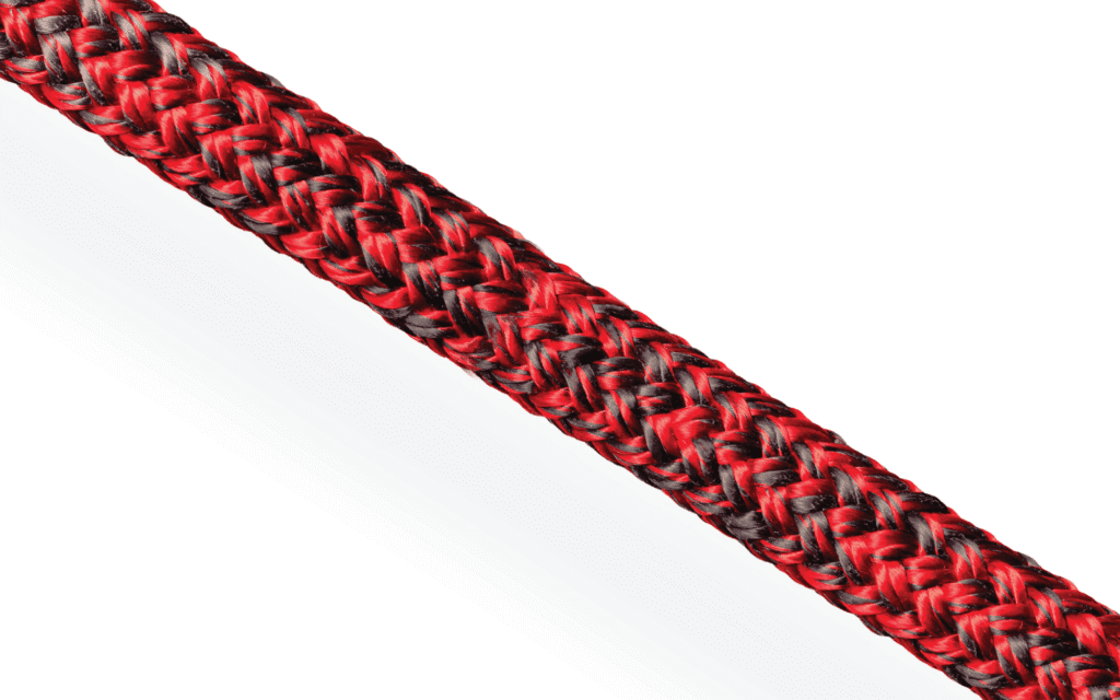 T-Tech cover 24-plait aramid polyester blend. High abrasion and heat resistant technical line for industrial winching.
