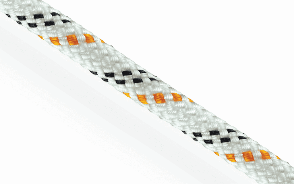 11mm polyamide static rope with acid alert indicator. EN1891 Type A cordage for safety in chemical sectors