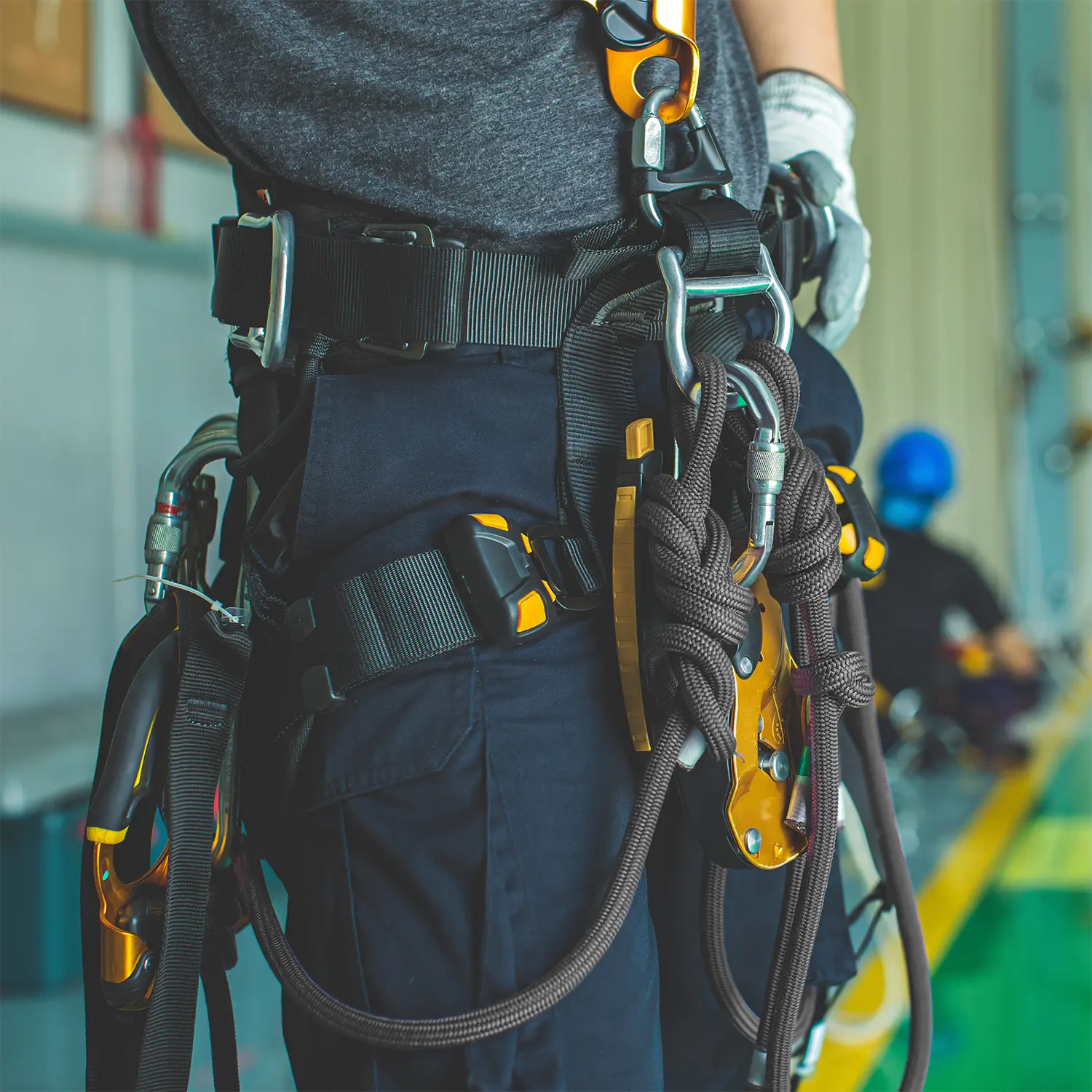 Rope Access Technician with Tutus Static Semi Static EN1891 Rope